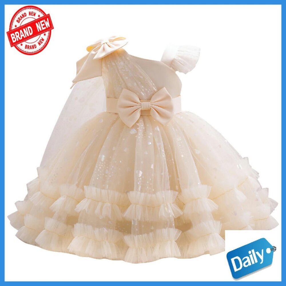 Toddler Girl Sequins Heart Tulle Tutu Dress Pageant Wedding Birthday